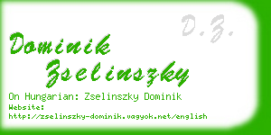 dominik zselinszky business card